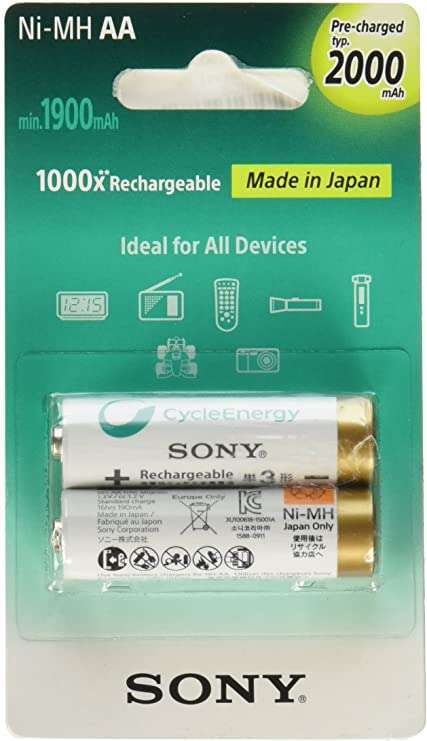 باتری قلمی شارژی سونی AA 2000mah