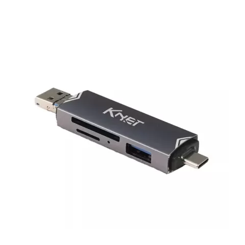 کارت‌خوان و هاب USB 3.0 کی‌نت KNet با رابط USB و Type-C